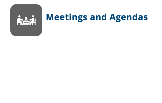 Upcoming Meetings, Agendas, and Public Hearings