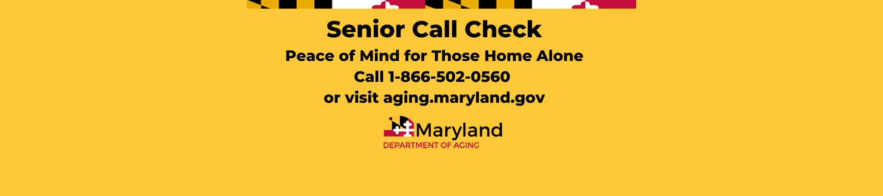 Maryland Senior Call Check Paper Application