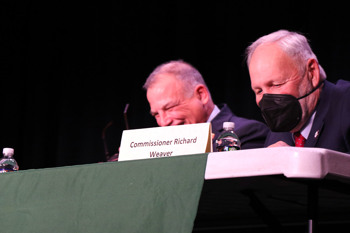 Commissioner Rothstein and Commissioner Weaver having a laugh