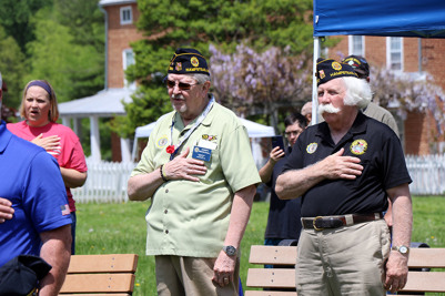 Veterans during pledge