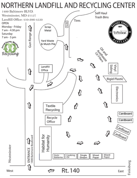 Northern Landfill and Recycling Center Map