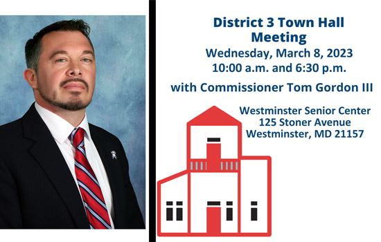 District 3 Town Hall Meetings March 8th with Commissioner Tom Gordon III