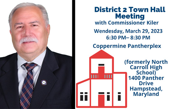 Commissioner Kenny Kiler Schedules District 2 Town Hall for March 29th  