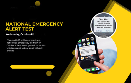 National Emergency Alert System Test on October 4th